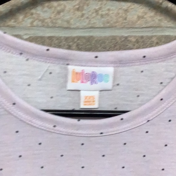 LulaRoe NEW - Sz XXS - lavender dress with pockets and black Polka Dots - Picture 2 of 5